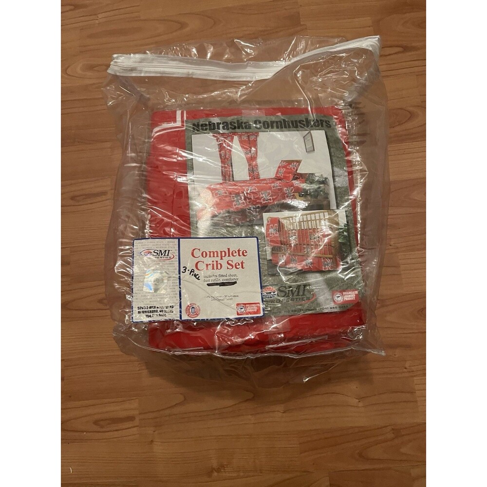 Nebraska Huskers 3 Piece Baby Crib Set